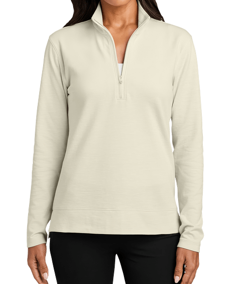 Port Authority Women’s Breakwater Quarter Zip Sweatshirt in Parchment