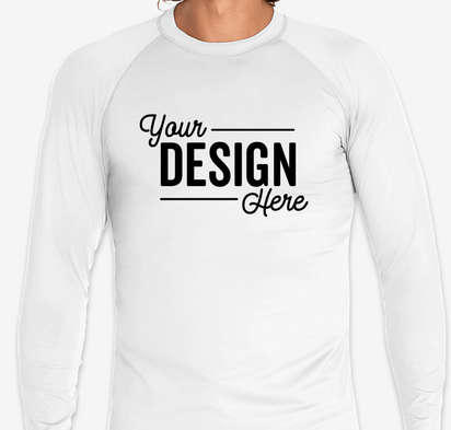 Wet Effect Long Sleeve Rash Guard Shirt-default
