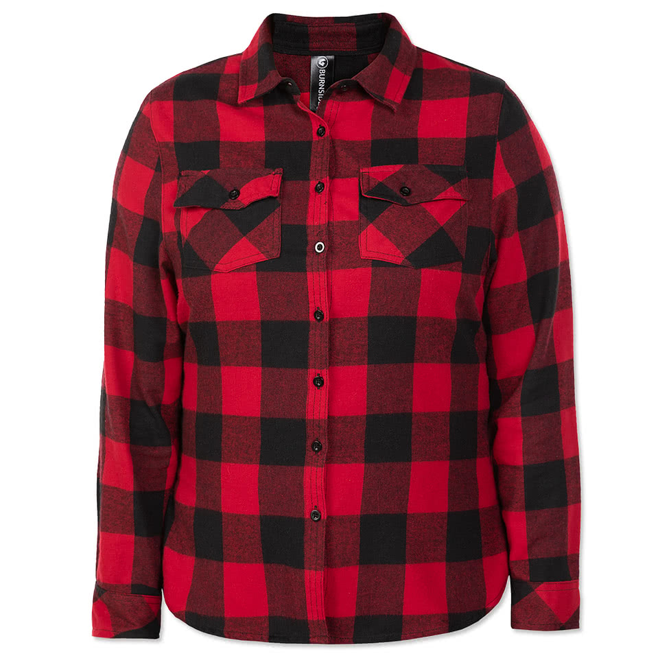 Burnside Women's Plaid Flannel Long Sleeve Shirt