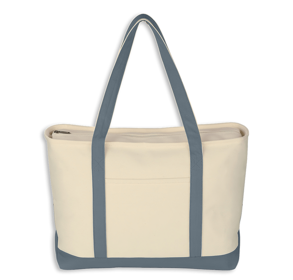 Starboard Large Cotton Canvas Zippered Tote Bag-default