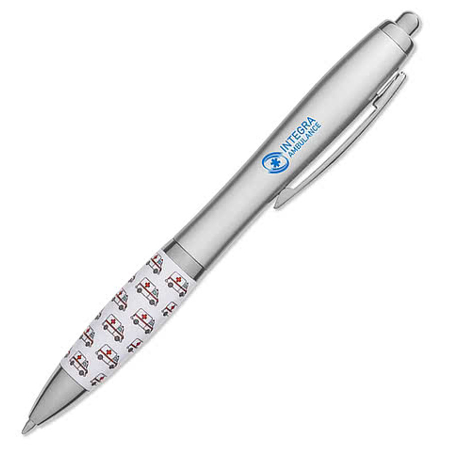 First Responder Ambulance Recycled Ballpoint Pen (black ink) in Silver