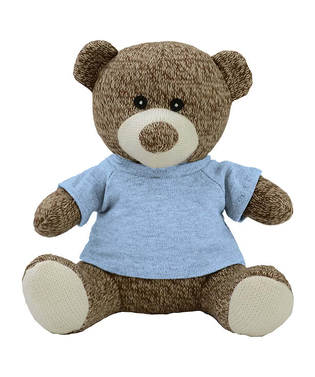 Full Color Knitted 7.5" Brown Bear Plush Animal