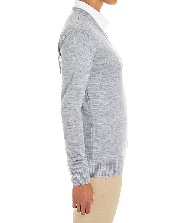 Harriton Women's Pilbloc Jersey Knit V-Neck Sweater