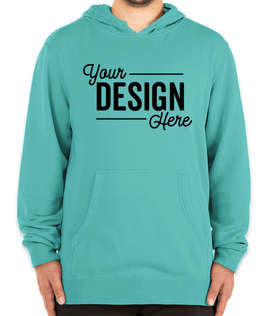 Independent Trading Pigment Dyed Pullover Hoodie - Color: Pigment Mint