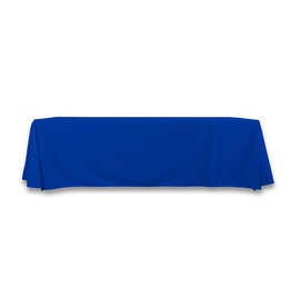 Full Color 8' Economy Open-Back Throw Tablecloth - Color: Royal Blue