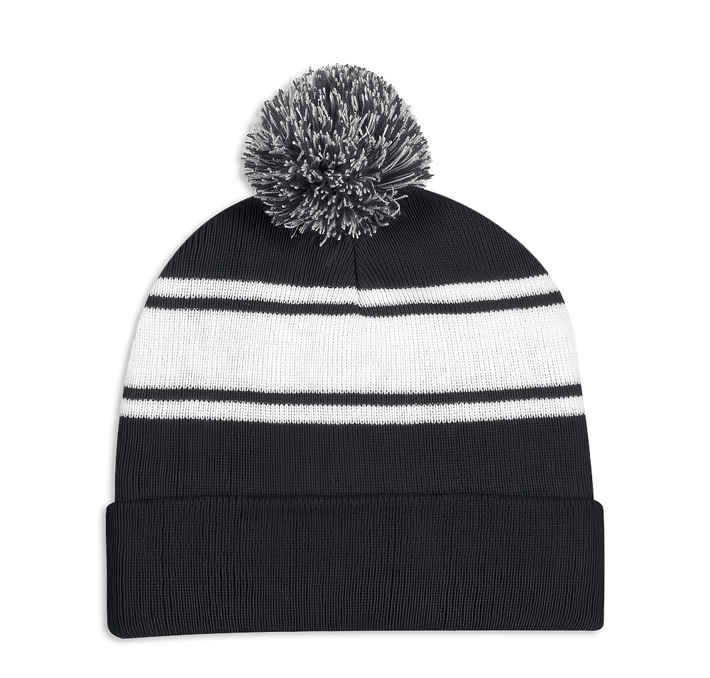 Two-Tone Pom Pom Knit Beanie-default