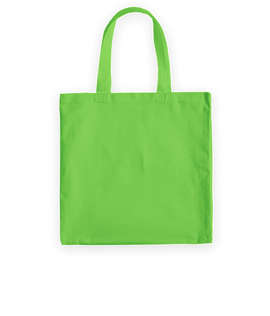 Medium Midweight 100% Cotton Canvas Tote Bag - Color: Lime