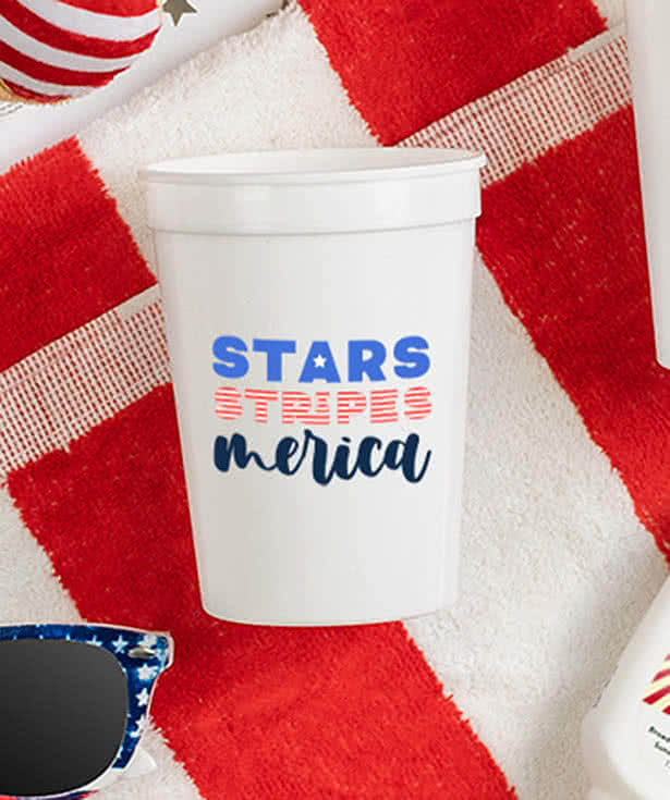Full Color 12 oz. Big Game Plastic Stadium Cup (Case of 500)