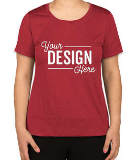 Sport-Tek Women's Heather Contender Performance Shirt - Color: Cardinal Heather