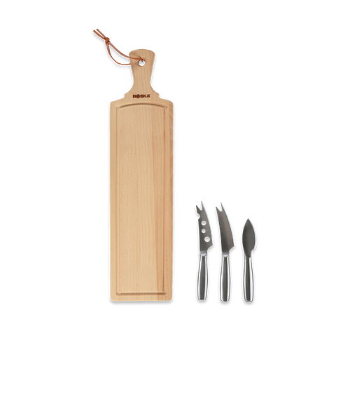 Laser Engraved Boska Amigo Cheese Set  in Wood