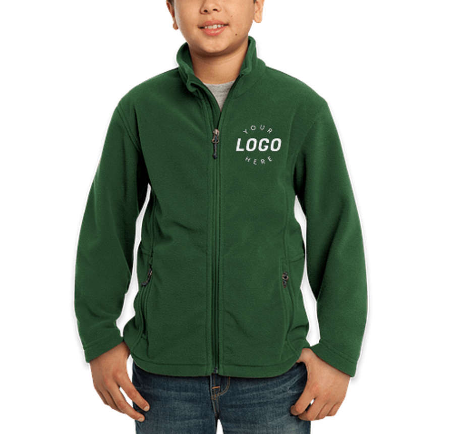 Port Authority Youth Value Fleece Jacket in Forest Green