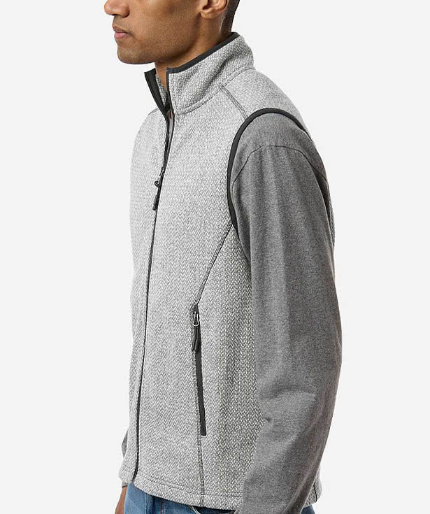 Custom North End Jasper Jacquard Recycled Fleece Vest - Printed