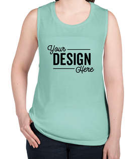 Bella + Canvas Women's Flowy Muscle Tank - Color: Dusty Blue