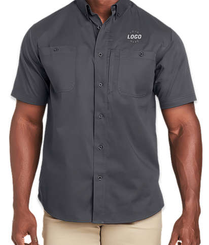 Harriton Advantage Short Sleeve Work Shirt - Dark Charcoal