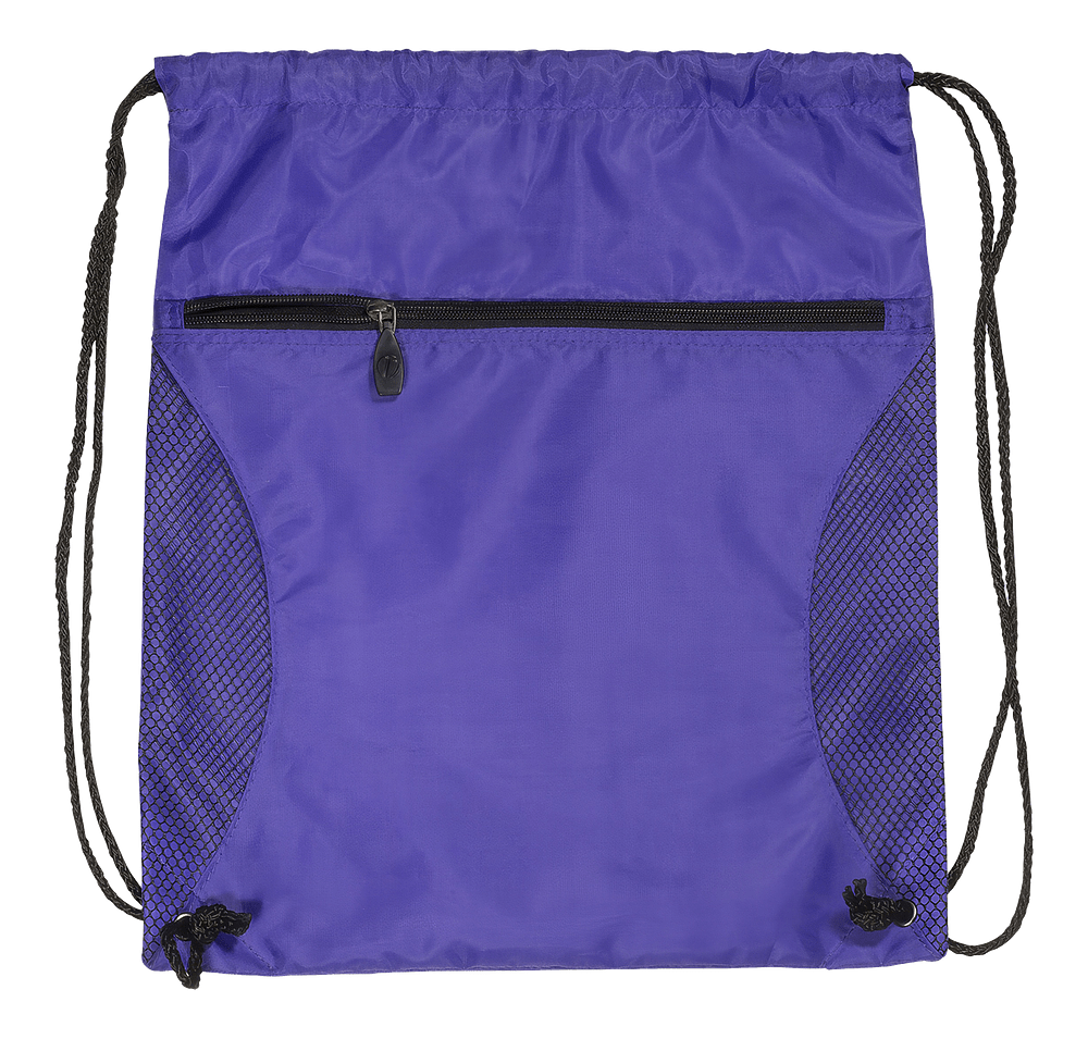 Mesh Accent Drawstring Bag-default