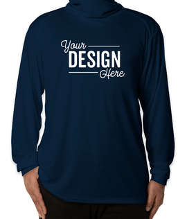 Badger Long Sleeve Performance Shirt with Gaiter - Color: Navy