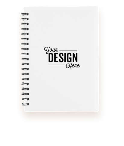 Medium Plastic Cover Spiral Notebook - White