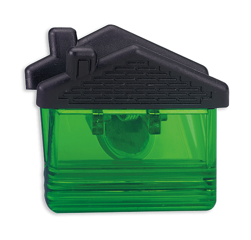 Full Color House Magnetic Memo Clip in Translucent Green