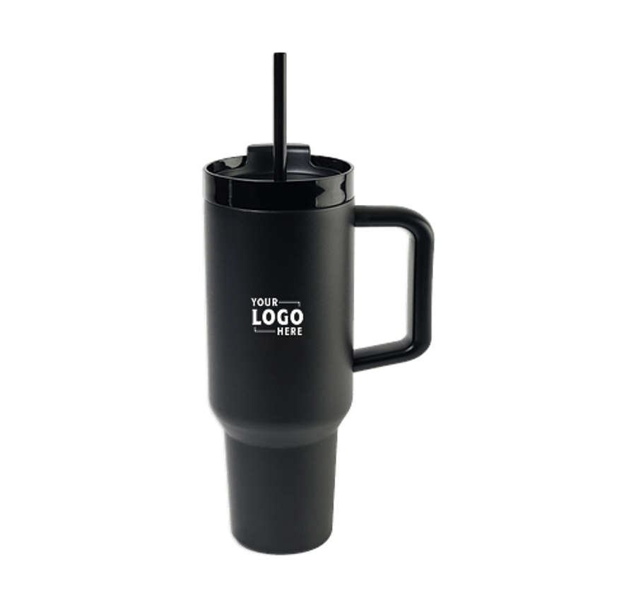 40 oz. Adrian Travel Tumbler with Straw in Black