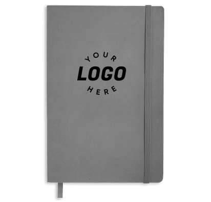 JournalBooks ® Debossed Pedova Soft Bound Notebook - Gray
