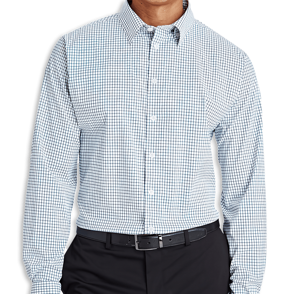 Devon & Jones CrownLux Micro Windowpane Performance Dress Shirt - Printed-default