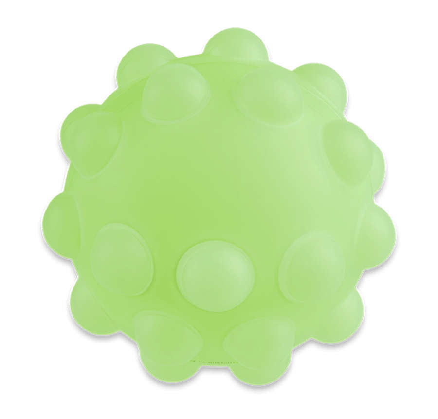 Glow-In-The-Dark Push Pop Ball in GREEN GLOW
