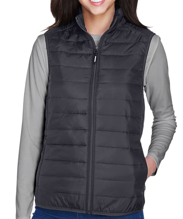 Core 365 Women's Prevail Packable Puffer Vest - Embroidered