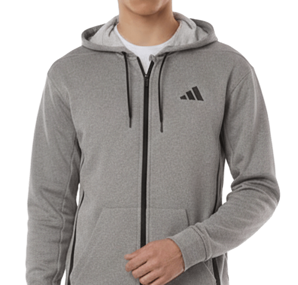 Adidas Game & Go Recycled Fleece Performance Full-Zip Hoodie-default