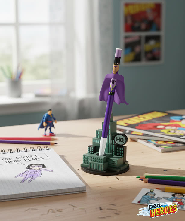 Pen Heroes Superhero Series Pen w/Cape