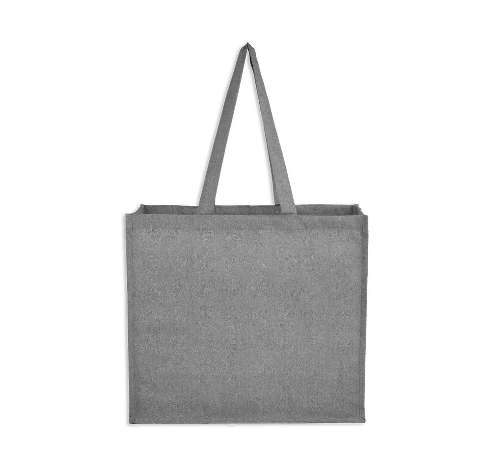 Recycled Cotton Shopper Tote Bag with Laminated Interior-default