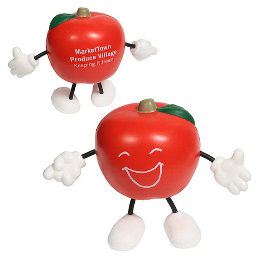 Standing Apple Stress Reliever in Red