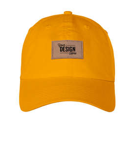 Ahead Largo Washed Twill Baseball Hat with Tan Rectangle Patch - Color: University Gold