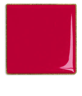 1" Square Lapel Pin - Color: Cardinal / Brass