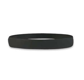 Debossed Single Color Silicone Bracelet - Color: Black
