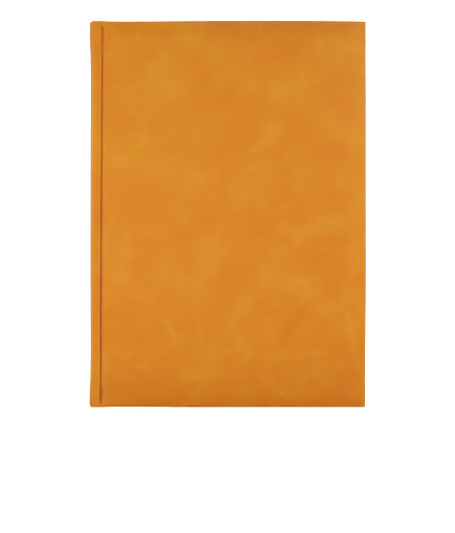 Castelli Debossed Chia Slim Grande Lined Hard Cover Notebook in Orange