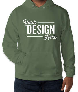 Hanes EcoSmart 50/50 Pullover Hoodie - Color: Fatigue Green