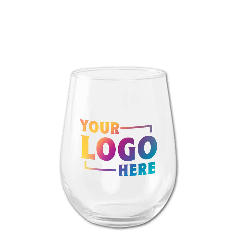 Full Color 17 oz. Stemless Wine Glass