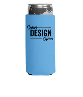 Foldable Slim Can Cooler - Color: Light Blue