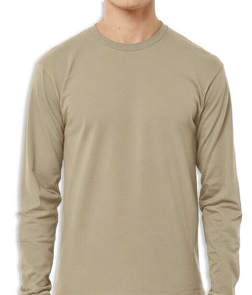 Tultex Jersey Crewneck Long Sleeve T-shirt in Sand