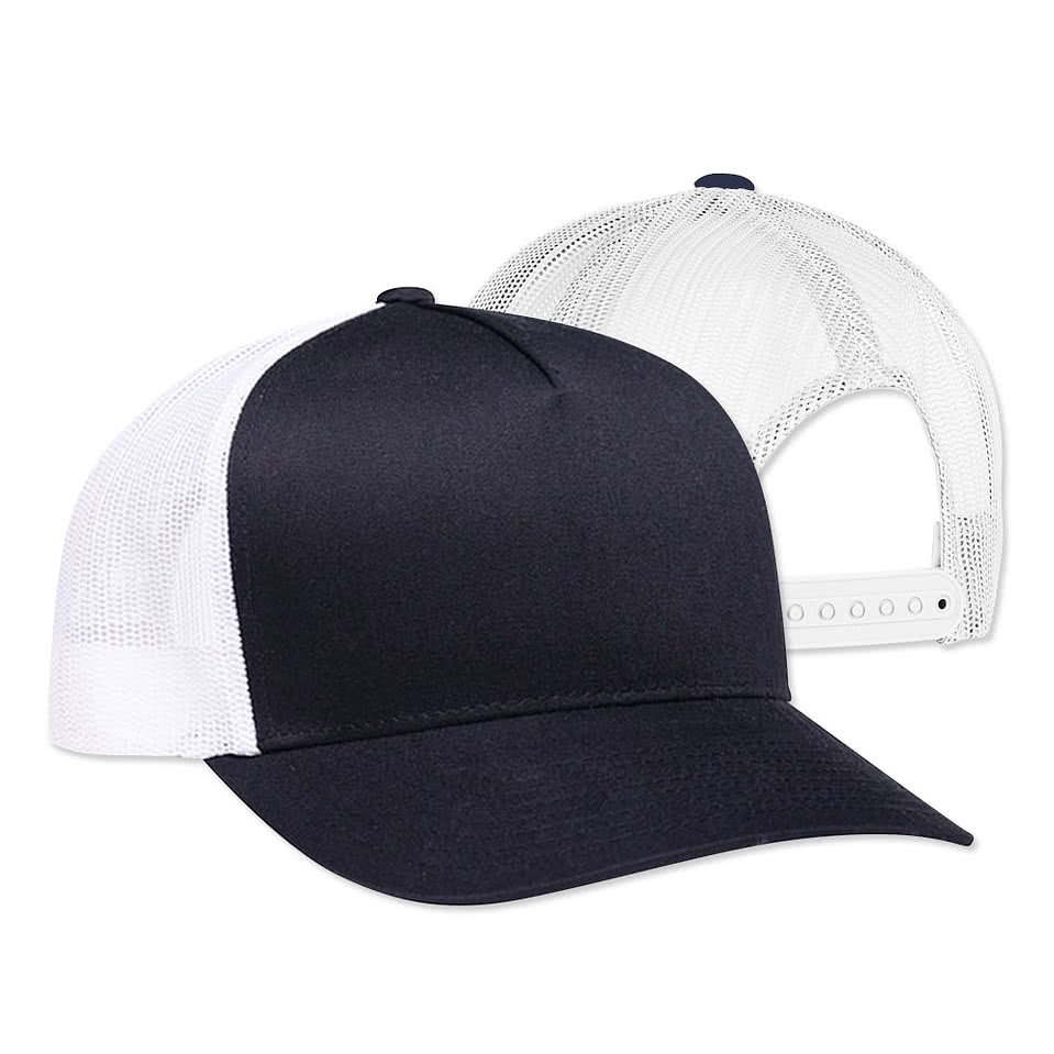Pacific Headwear Five-Panel Snapback Trucker Hat - Embroidered
