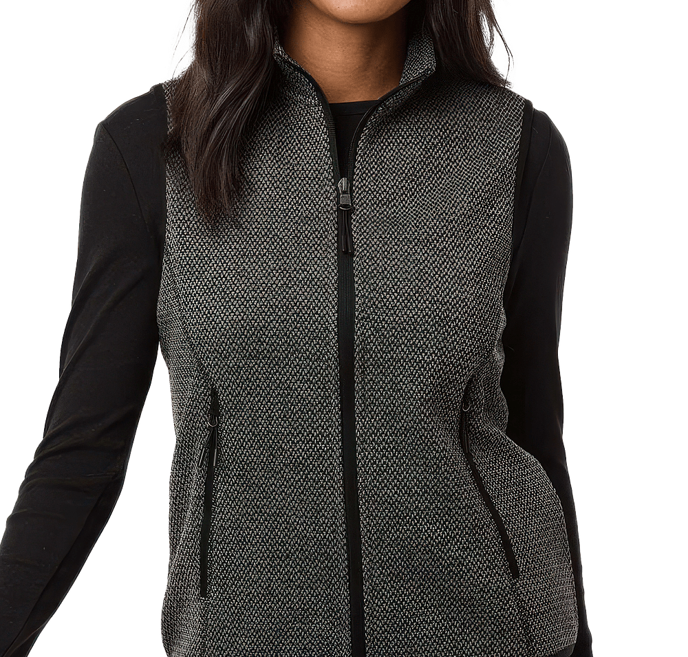 North End Women's Jasper Jacquard Recycled Fleece Vest - Printed-default