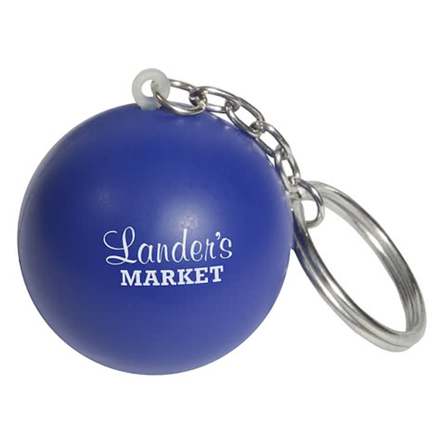 Ball Stress Reliever Keychain in Black