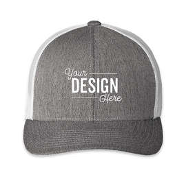 Pacific Headwear Heather Trucker Hat - Color: Gray Heather / White