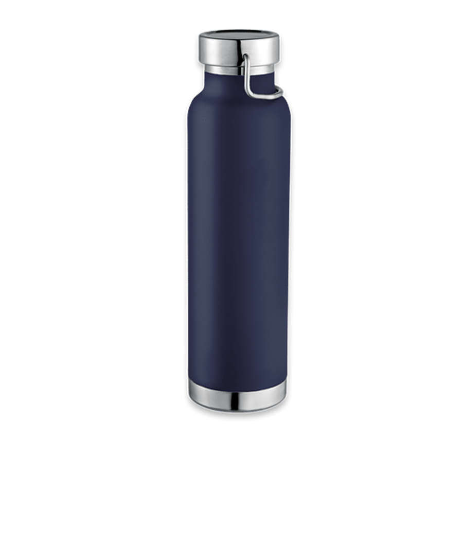 Waves 22 oz. Thor Copper Vacuum Insulated Water Bottle in Navy / Blue