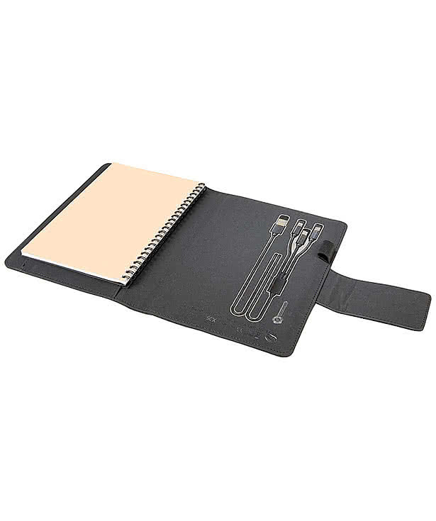 Laser Engraved SCX Innovative Design Padfolio with Power Bank