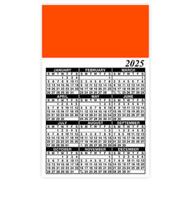 Full Color Calendar Magnet - .036" - Color: Orange