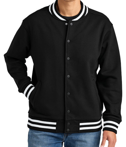New Era Varsity Heavyweight Fleece Jacket in Black