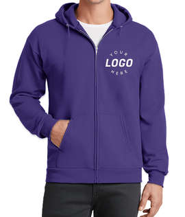 Port & Company Core Zip Hoodie - Color: Purple