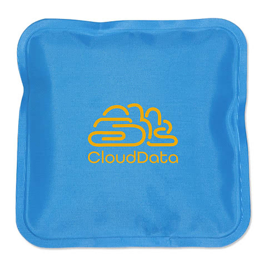 Square Nylon-Covered Hot/Cold Pack in Light Gray