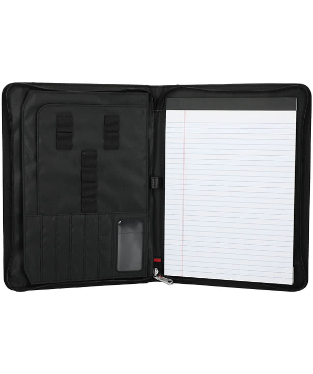 Debossed Wenger Recycled Zippered Padfolio